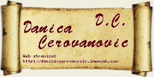 Danica Cerovanović vizit kartica